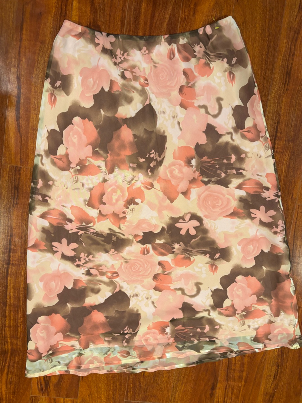 Cato Pink and Brown Floral Pencil Skirt